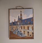 Westraven cloisonné tegel stadhuis Leiden, Antiek en Kunst, Ophalen of Verzenden