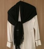 zwarte.     Shawl,      Cashmere,         ️, Verzenden, Zo goed als nieuw, Maat 46/48 (XL) of groter, Sjaal