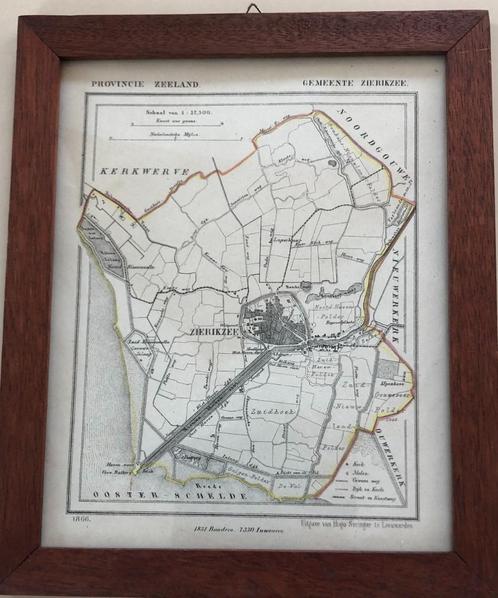 Zierikzee, Boeken, Atlassen en Landkaarten, Gelezen, Landkaart, Nederland, 1800 tot 2000, Ophalen of Verzenden