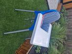 Blauwe Ikea Antilop Kinderstoel met blad, riempje, kussen en, Ophalen of Verzenden, Gebruikt, Overige typen, Stoelverkleiner