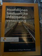 Hoofdlijnen Bestuurlijke Informatieverzorging, Boeken, Studieboeken en Cursussen, Ophalen of Verzenden, Beta, Zo goed als nieuw