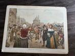 Schoolplaat Op den Dam 1665, Antiek en Kunst, Antiek | Schoolplaten, Ophalen, Geschiedenis