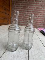 Twee vaasjes glas, Minder dan 50 cm, Glas, Ophalen of Verzenden, Zo goed als nieuw