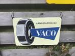 Vaco Banden emaillebord, Verzamelen, Merken en Reclamevoorwerpen, Ophalen, Gebruikt, Reclamebord