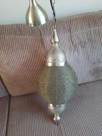 Gave zilverkleurige Marakech hanglamp / 60 cm hoog, Huis en Inrichting, Lampen | Hanglampen, Zo goed als nieuw, 50 tot 75 cm, Ophalen