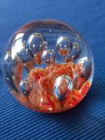 Presse-papier - Muranoglas - Oranje met druppels - 6 cm., Ophalen of Verzenden
