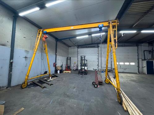 Verrijdbare Portaalkraan 3ton met elektrische & kettingtaken, Doe-het-zelf en Verbouw, Lieren en Takels, Gebruikt, Ophalen