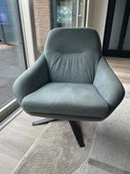 Draaifauteuil Grijs / groenStof & Metaal - Zo Goed Als Nieuw, Huis en Inrichting, Ophalen, Zo goed als nieuw, Stof, 75 tot 100 cm
