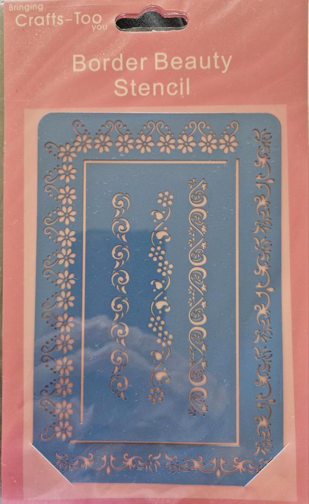 Square Stencil BE11FL, Hobby en Vrije tijd, Kaarten | Zelf maken, Nieuw, Pons of Mal, Overige thema's, Ophalen of Verzenden