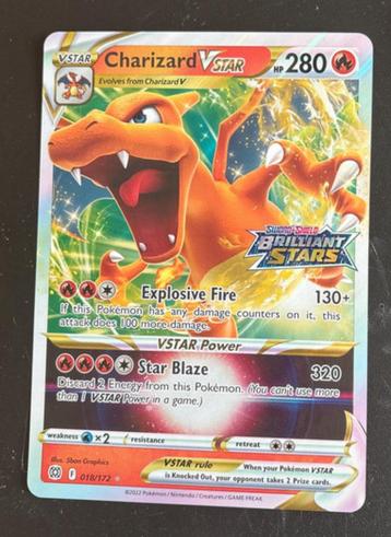 Charizard 018/072 jumbo briliant stars promo kaart beschikbaar voor biedingen