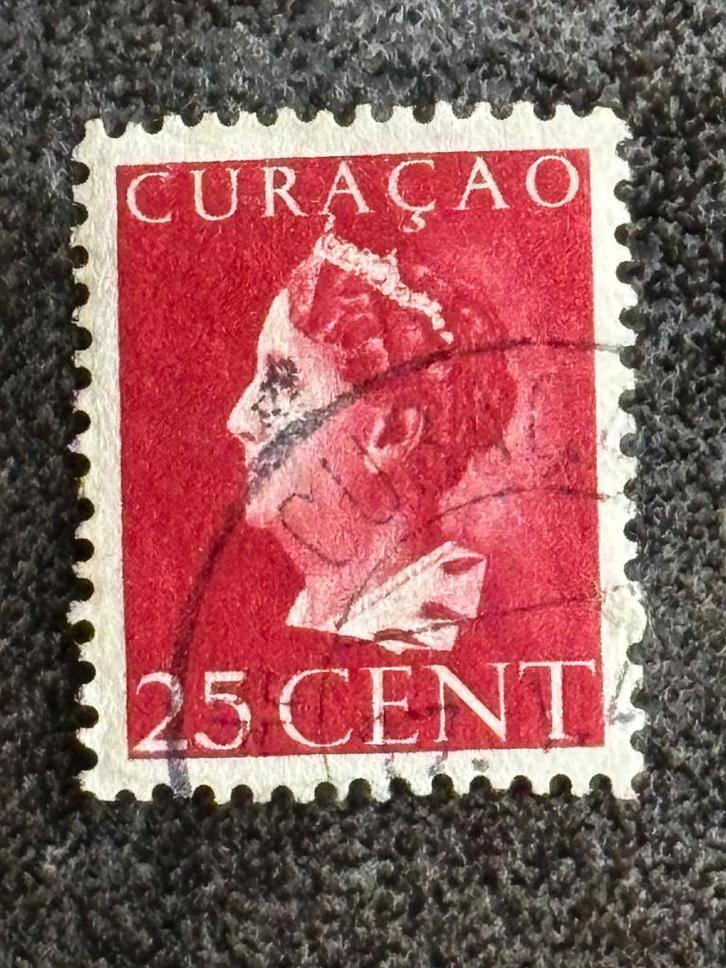 1947 NVPH 174 Wilhelmina Konijnenburg II, 25 ct, gestempeld, Postzegels en Munten, Postzegels | Nederlandse Antillen en Aruba