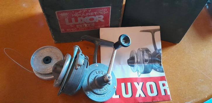 ZELDZAAM: Vintage Moulinet LUXOR LUXE No. 1 Spinmolen, Watersport en Boten, Hengelsport | Algemeen, Zo goed als nieuw, Molen, Ophalen of Verzenden