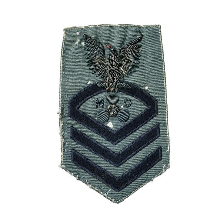 WWII US Navy CPO Motor Machinist Rank Patch Bullion, Verzamelen, Militaria | Tweede Wereldoorlog, Marine, Embleem of Badge, Amerika