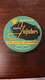 Oud blikje Zoute Jujubes Van Slooten Leeuwarden, Ophalen of Verzenden