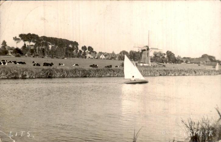 Oostermeer - Fotokaart, Verzamelen, Ansichtkaarten | Nederland, Gelopen, Friesland, 1920 tot 1940, Ophalen of Verzenden