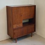 Vintage Deense highboard wandkast, Ophalen, Gebruikt, Onbekend, Minder dan 150 cm