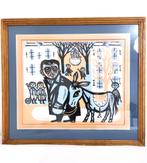 W. Hoogeveen – 1955 – professioneel ingelijst schilderij, Antiek en Kunst, Ophalen of Verzenden