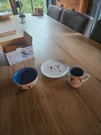 Leuk kinder eetservies met koe motief, Ophalen of Verzenden, Zo goed als nieuw, Overige stijlen, Aardewerk