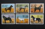 Vietnam - paarden - 6 mooie grote zegels uit 1989, Ophalen of Verzenden, Gestempeld, Dier of Natuur