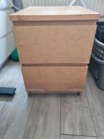 Klein kastje Malm, niet meer de mooiste, daarom gratis, Ophalen, Minder dan 50 cm, 1 of 2 laden, Zo goed als nieuw