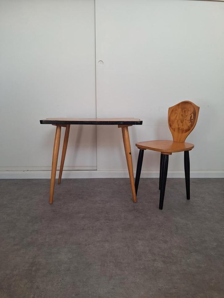 Vintage Jaren 50 Kinderzitje met Clowns, Huis en Inrichting, Stoelen, Ophalen of Verzenden