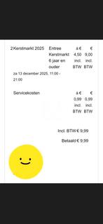 2 kaartjes kerstmarkt Boertange, Tickets en Kaartjes, Twee personen