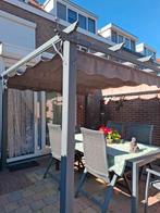 Pergola 3x3 meter met uitschuifbaar doek, Tuin en Terras, Ophalen, Gebruikt, Tuinpaviljoen