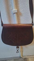 Vintage bruine leren tas, Ophalen of Verzenden, Zo goed als nieuw, Bruin, Schoudertasje