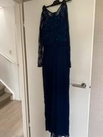 Blauwe jumpsuit met kant - Maat S/M, Kleding | Dames, Jumpsuits, Ophalen of Verzenden, Zo goed als nieuw, Maat 38/40 (M), Blauw