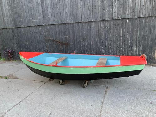 Super leuke metalen vlet te koop (eventueel met Yamaha 5pk), Watersport en Boten, Platbodems, Gebruikt, Tot 6 meter, Staal, Benzine
