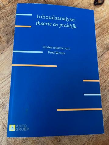 Inhoudsanalyse: theorie en praktijk - Fred Wester beschikbaar voor biedingen