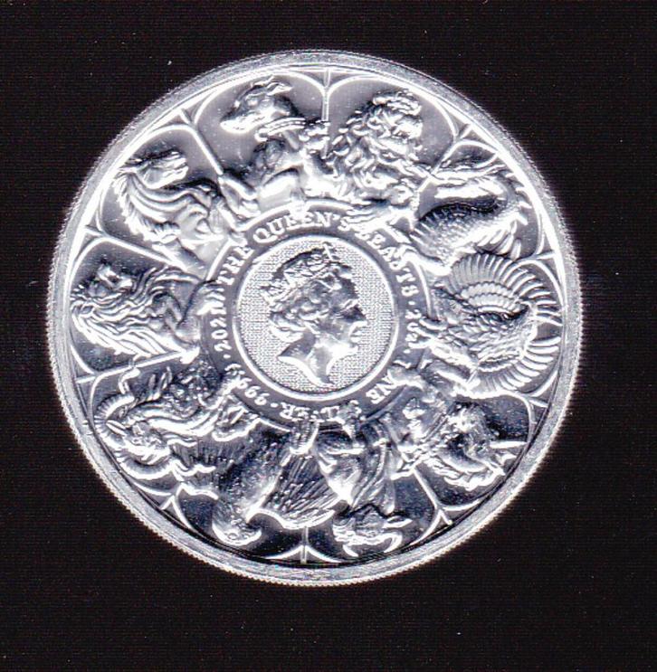 Queens Beasts 2021 Completer 2 oz zilver voor 99 euro, Postzegels en Munten, Edelmetalen en Baren, Zilver, Ophalen of Verzenden