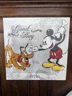 Mickey Mouse met Pluto schilderij groot disney 76 cm, Ophalen of Verzenden, Mickey Mouse, Zo goed als nieuw, Plaatje of Poster