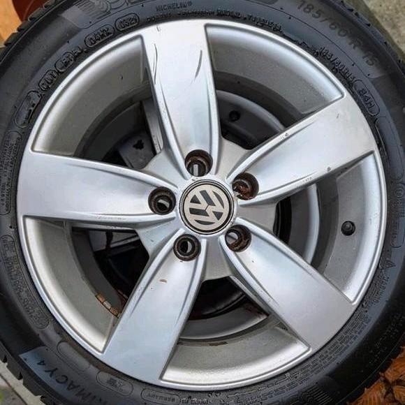 VW Polo Velgen met Michelin Primacy - 5mm profiel, Auto-onderdelen, Banden en Velgen, Banden en Velgen, Zomerbanden, 15 inch, 185 mm