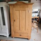Brocante oude grenen eendeurskast servieskast keukenkast, Antiek en Kunst, Curiosa en Brocante, Ophalen