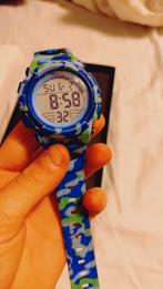 A&K digitaal horloge – camouflage blauw/groen – met doos, Ophalen of Verzenden, Gebruikt, Blauw, Jongen