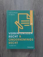 Verbindtenissenrecht & Ondernemingsrecht - 12e druk, Boeken, Gelezen, G.W. de Ruiter, R. Westra, Gamma, HBO