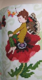 Borduurpatroon  Bloemen kind op klaproos nr 5677, Hobby en Vrije tijd, Borduren en Borduurmachines, Verzenden, Nieuw, Handborduren