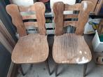 Oude houten stoelen, Ophalen, Gebruikt, Twee, Bruin