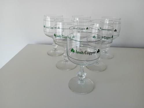 6 puntgave originele Irish coffee glazen met maataanduiding, Verzamelen, Glas en Borrelglaasjes, Zo goed als nieuw, Overige typen