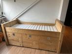 Bed van Steigerhout met 3 grote lades eronder, Huis en Inrichting, Slaapkamer | Bedden, Ophalen, 90 cm, Eenpersoons, Steigerhout