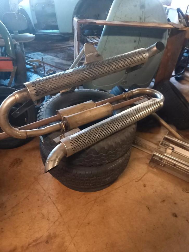 chromen side pipes custom universeel, Auto-onderdelen, Uitlaatsystemen, Gebruikt, Ophalen