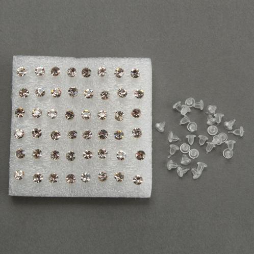 48 Bergkristal Oorstekers / Oorbellen Studs Oor Stekers, Sieraden, Tassen en Uiterlijk, Oorbellen, Nieuw, Knopjes of Stekers, Met kristal