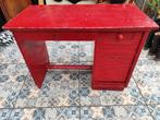 Rood vintage bureau, Huis en Inrichting, Bureaus, Ophalen, Gebruikt, Bureau