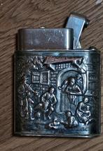 Herbert Hooijkaas Vintage verzilverde Aansteker met Reliëf, Ophalen of Verzenden