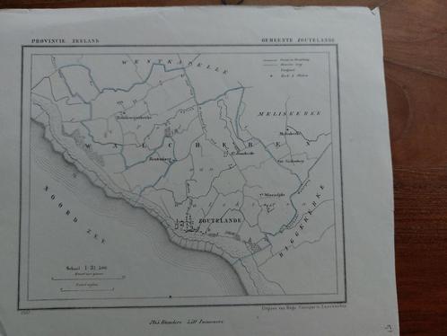 51 / Zoutelande Walcheren Zeeland Litho uit 1867 J. Kuyper, Antiek en Kunst, Kunst | Litho's en Zeefdrukken, Ophalen of Verzenden