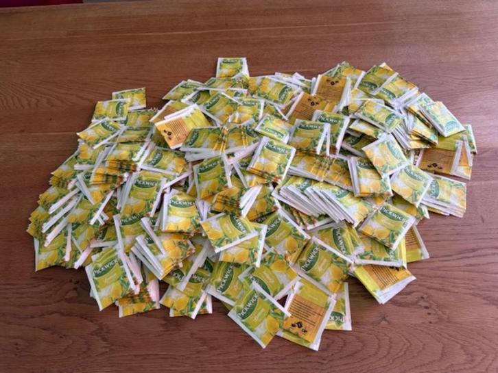 1250 lege Pickwick Lemon theezakjes, Hobby en Vrije tijd, Theezakjes, Theezakje(s), Ophalen of Verzenden