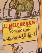 Originele reclameplaat Heel Nederland wenst Olifant Jenever., Verzamelen, Merken en Reclamevoorwerpen, Ophalen, Reclamebord, Gebruikt