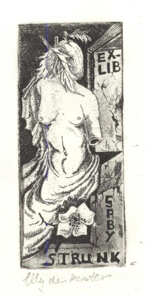 0210 Ex Libris Nederland : Elly de Koster, 1986, Antiek en Kunst, Kunst | Etsen en Gravures, Verzenden