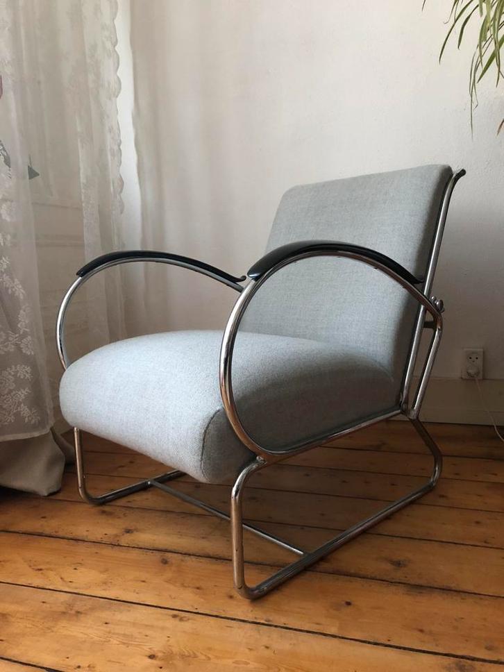 Gispen no. 7 / 401 1933, Huis en Inrichting, Fauteuils, Gebruikt, Metaal, 50 tot 75 cm, 75 tot 100 cm, Ophalen